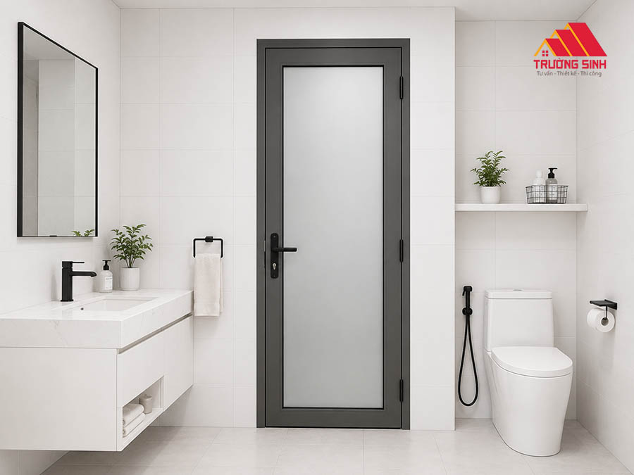 Mẫu cửa nhôm kính nhà vệ sinh đẹp